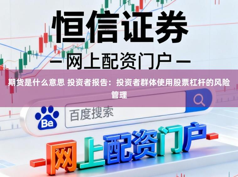 期货是什么意思 投资者报告：投资者群体使用股票杠杆的风险管理
